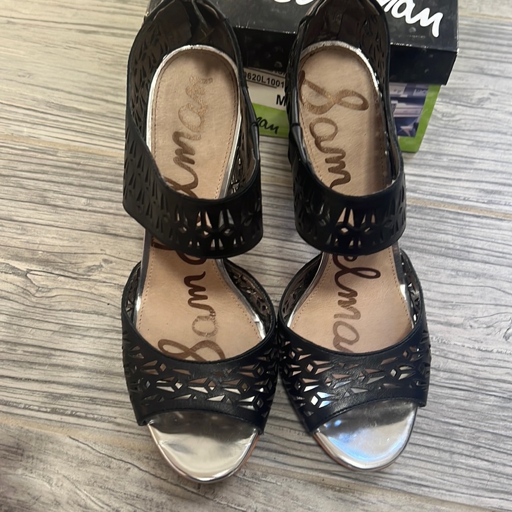 Sam Edelman black heeled sandals, size 9